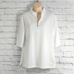 🔵BOGO FREE🔵 NWT Nivo Sport Golf  Top White Elbow Sleeve Sz XL